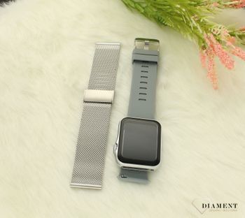 Smartwatch damski Hagen HC4 SET na szarm pasku silikonowym, lub bransolecie z funkcją wykonywania połączeń ⌚ z bluetooth 📲  ✓Autoryzowany sklep. ✓d (1).jpg
